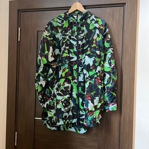 KENZO
Women's Green Abstract Hooded High Low Jacket